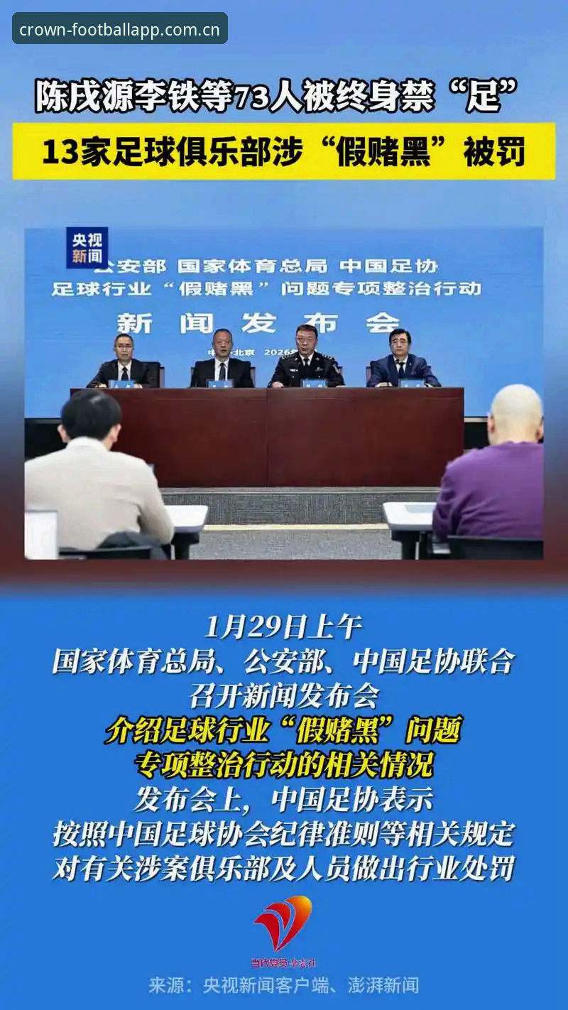 皇冠体育软件哪个好 中国足协第三批禁足名单全面解析:17人终身禁赛背后的足球腐败深度调查